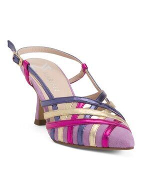 MARIAN Made In Spain Leather Heels With Multiple Straps